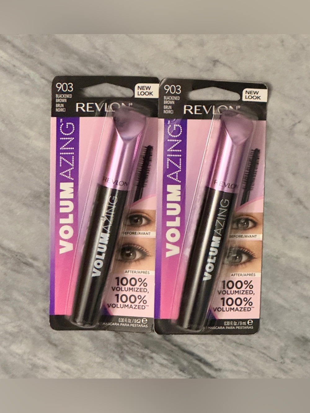 Revlon VOLUMAZING Waterproof Mascara 903 BLACKENED BROWN ~ Set of 2